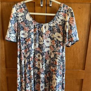 Natural Life Floral Boho Maxi Dress Size M | Tiered Flowy Cottagecore